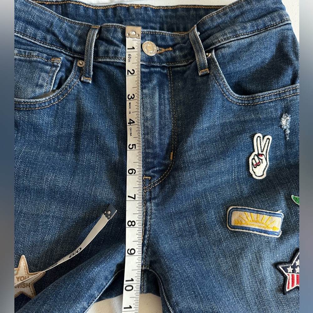 Levi's High Waist Patch Skinny Jeans. Size W26 L30 - Picture 8 of 12
